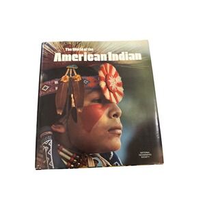 The World of the American Indian Nat Geo 1974 Hardcover 1st Printing + Map